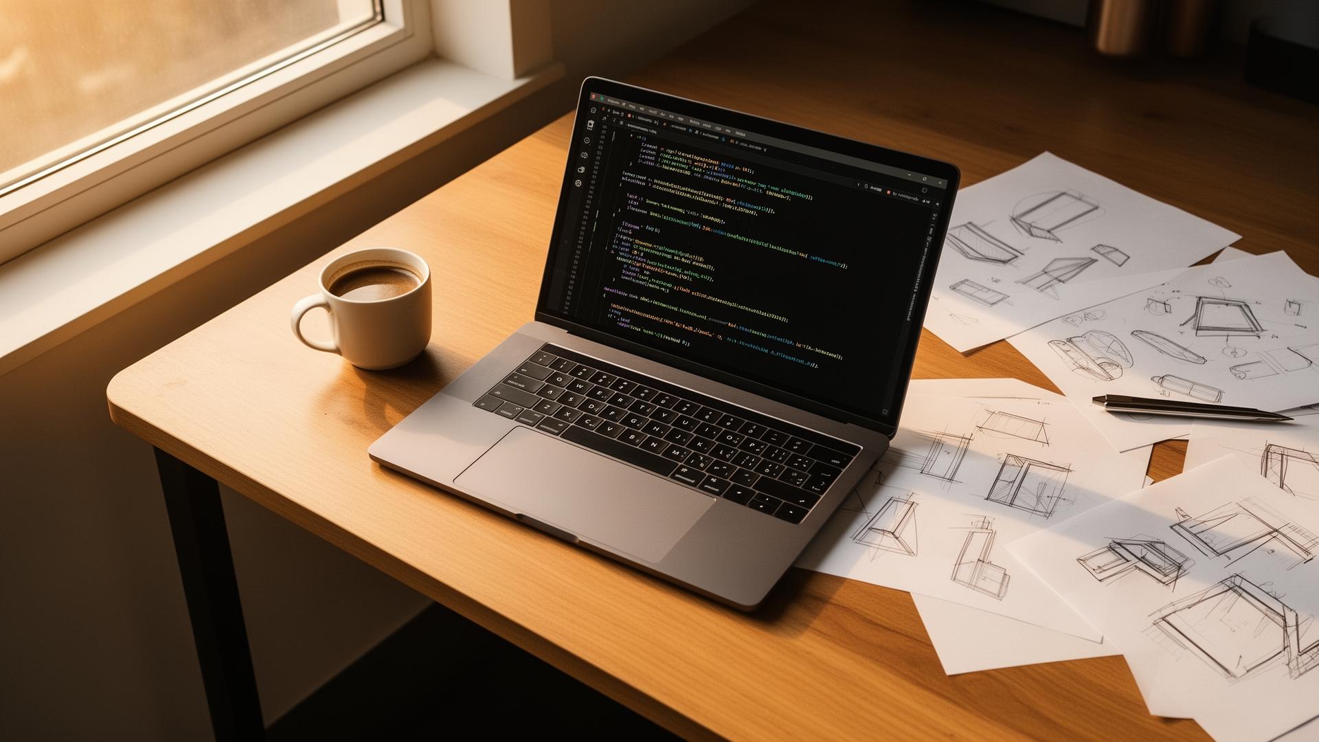 Creative digital agency workspace with modern technology